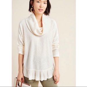 Anthropologie Maeve Addie Ruffled Pullover Sweater